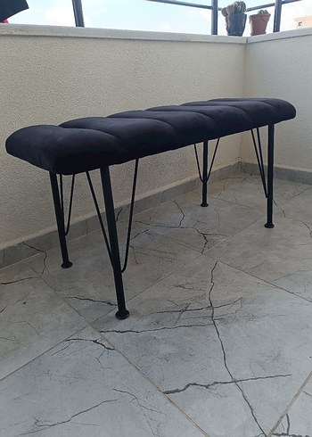 Siyah Yumuşak Döşemeli Bench - Görsel 2