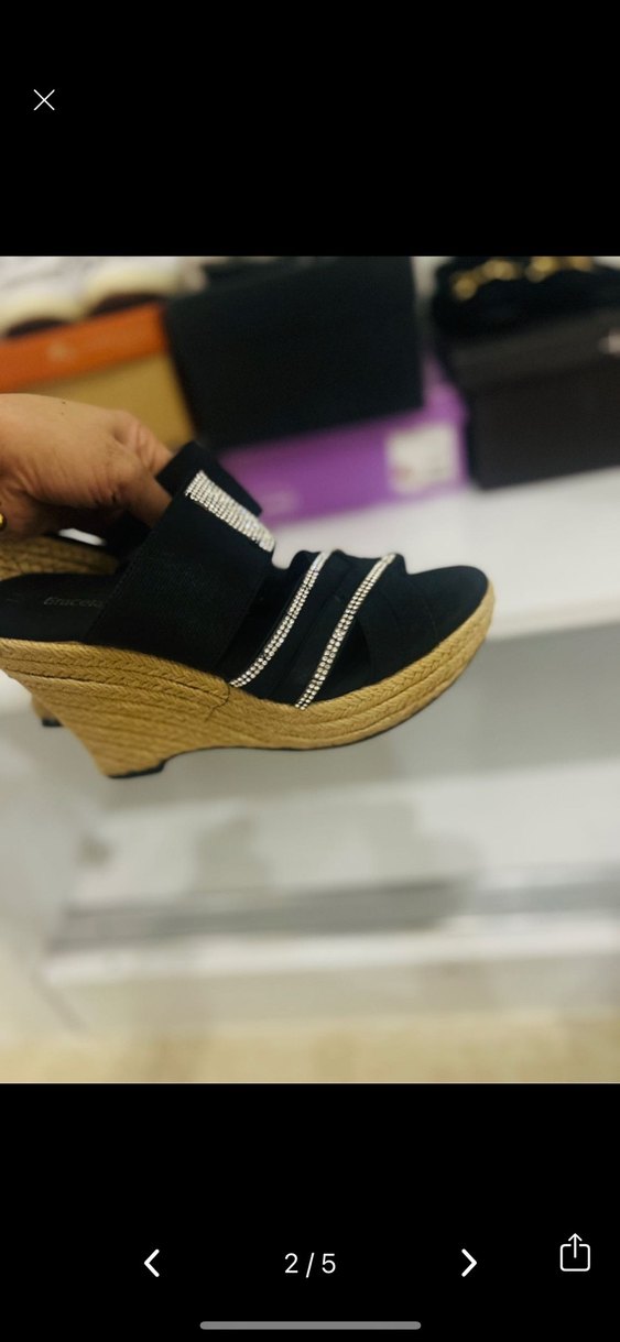 Siyah Dolgu Topuklu Kadın Espadril - Görsel 2