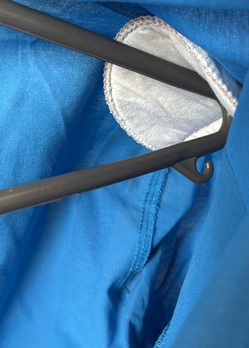 Mavi Düğmeli Pamuklu Gömlek - Görsel 3