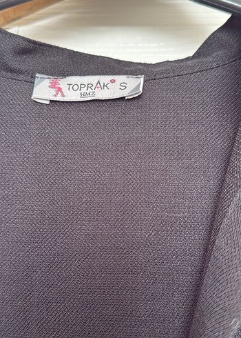 Düğmeli Siyah Uzun Akrilik Elbise - Görsel 4