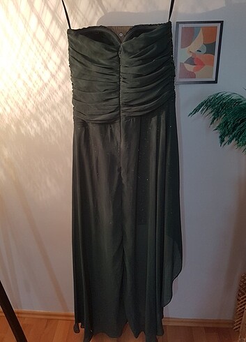 Zümrüt yeşili payetli elbise - Görsel 8