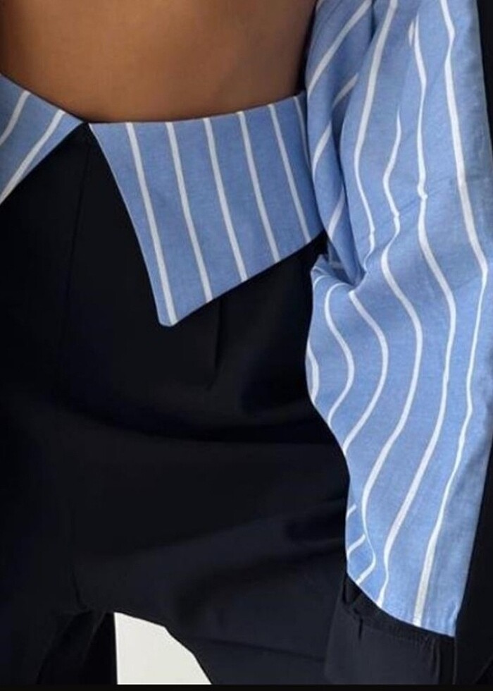 Bel Yaka Detaylı Lastikli Bol Paça Pantolon - Görsel 2