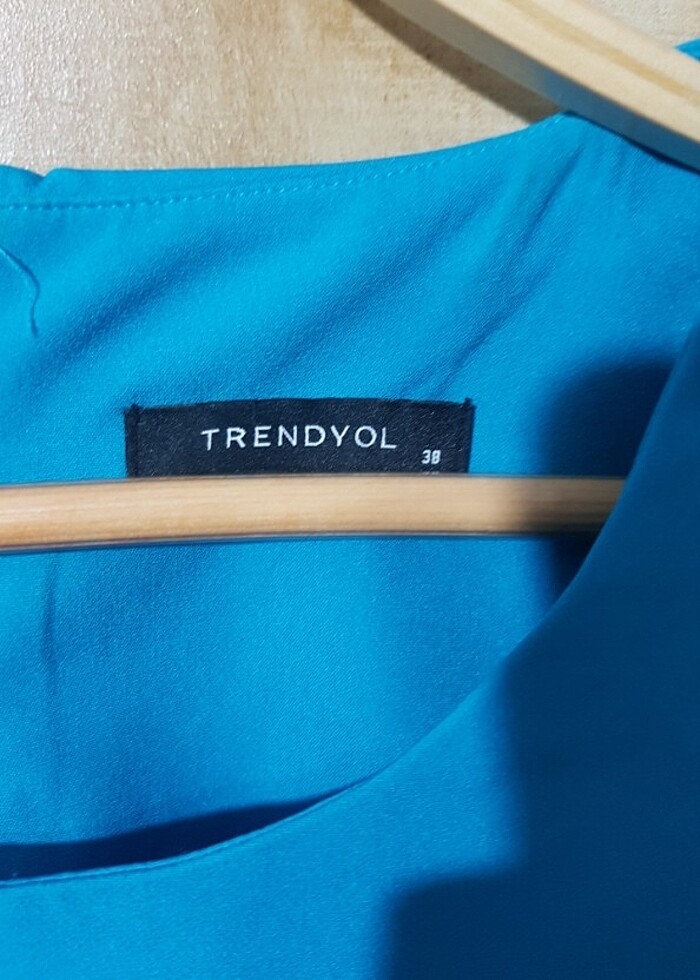 Trendyol turkuaz elbise - Görsel 4
