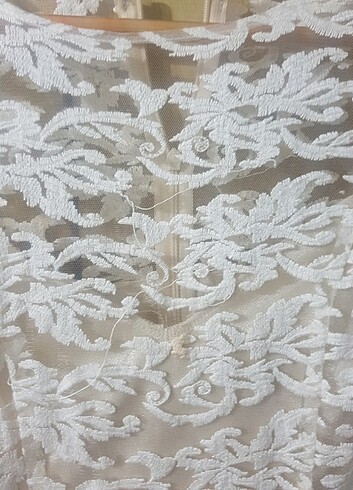 Kol detaylı tül elbise - Görsel 7