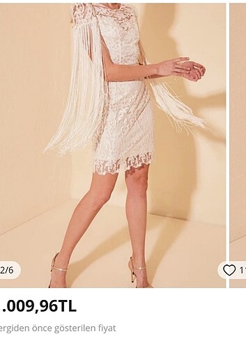 Kol detaylı tül elbise - Görsel 3