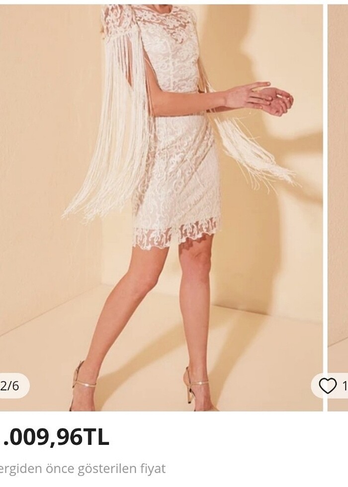 Kol detaylı tül elbise - Görsel 3