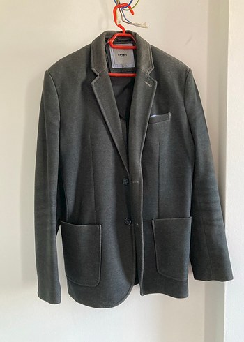 Mono yaka füme erkek ceket - Görsel 5