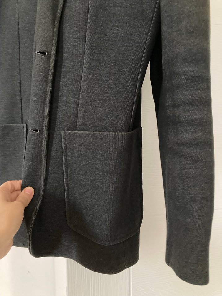 Mono yaka füme erkek ceket - Görsel 2