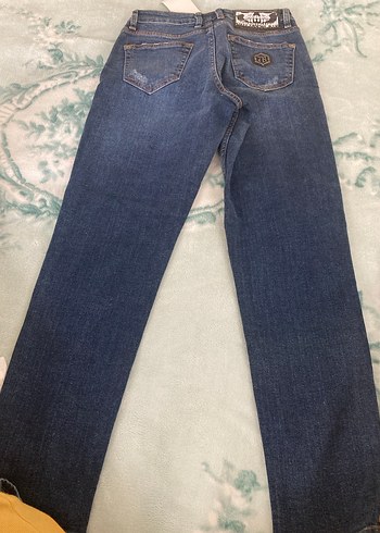 Erkek Mavi Regular Fit Midi Kot Pantolon - Görsel 2