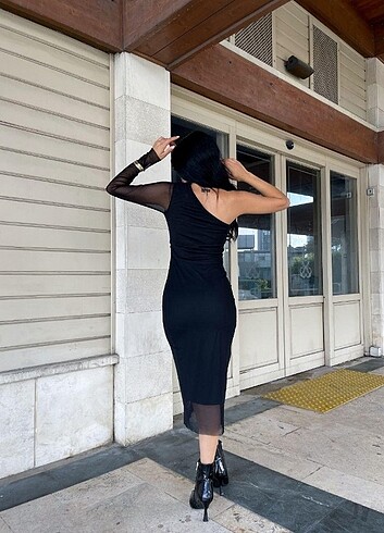 Zara Tek kol tül elbise