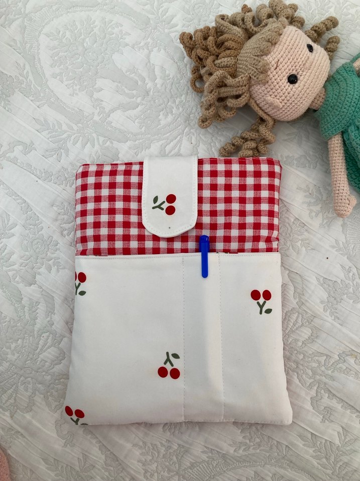 Renkli Baskılı Pamuk Laptop Çantası - Görsel 3