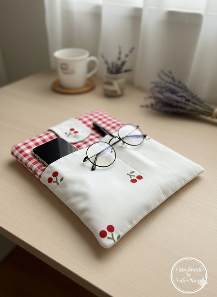 Renkli Baskılı Pamuk Laptop Çantası - Görsel 2