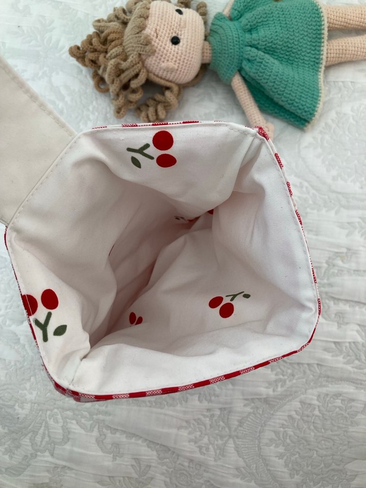 Renkli Baskılı Pamuk Laptop Çantası - Görsel 4