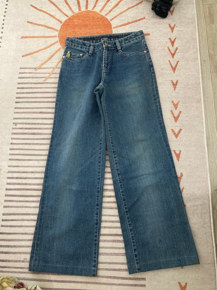 Etiketli jean pantolon - Görsel 4