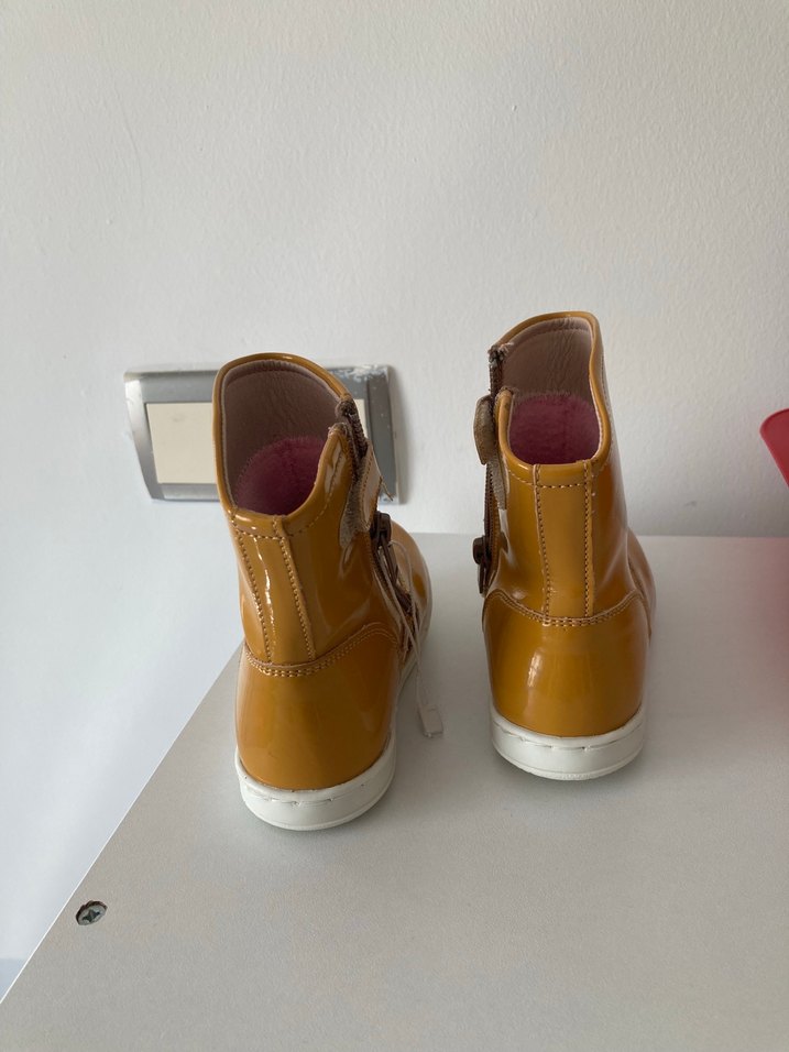 Unisex çocuk Sarı Fermuarlı Lastik Bot - Görsel 5