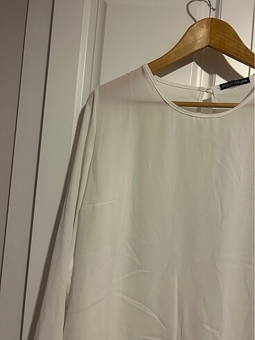 Olgun  olkun marka beyaz bluz - Görsel 5