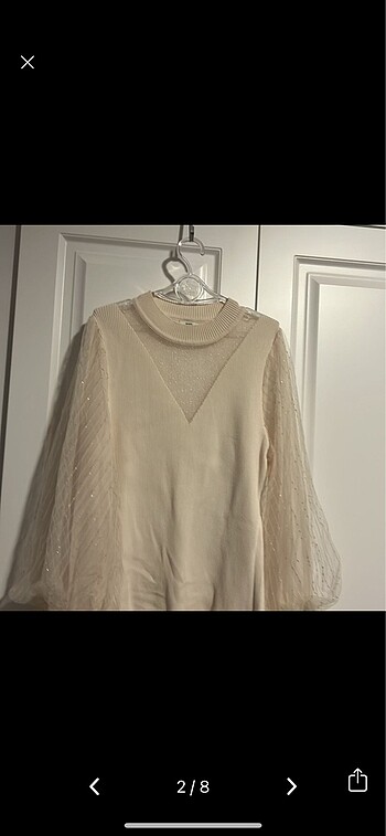 river Island pudra rengi kazak - Görsel 2