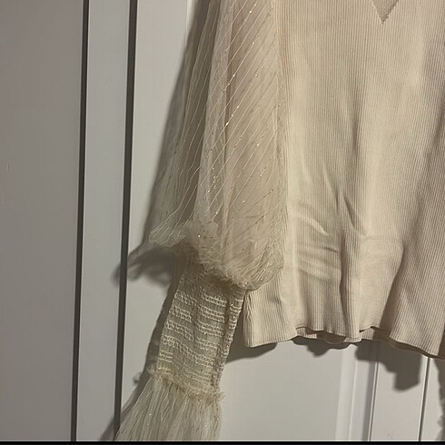 river Island pudra rengi kazak - Görsel 4