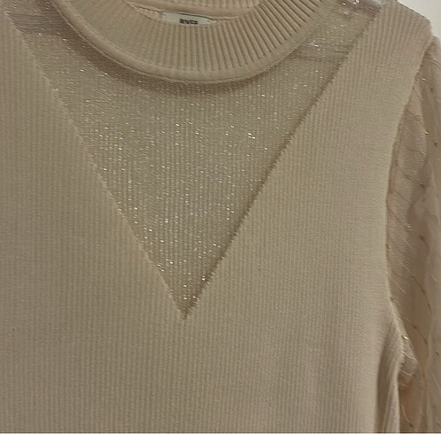 river Island pudra rengi kazak - Görsel 5