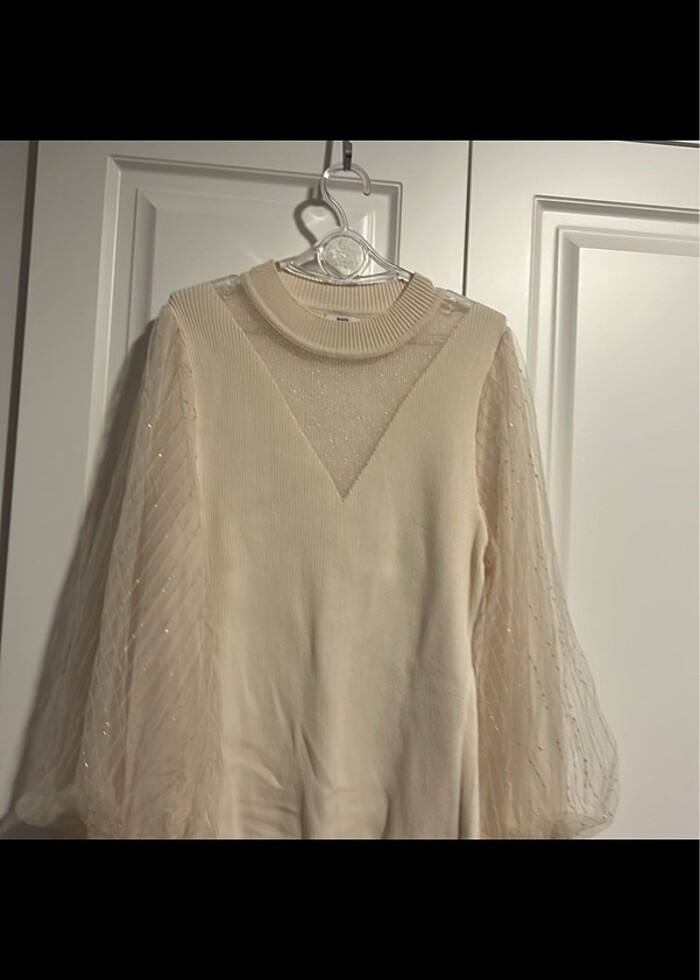 river Island pudra rengi kazak - Görsel 2