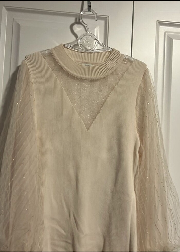 river Island pudra rengi kazak - Görsel 3