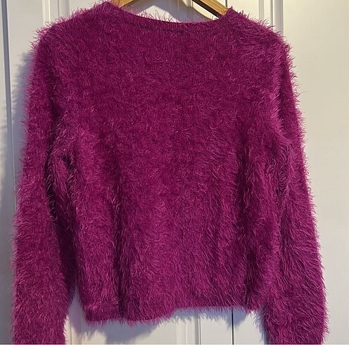 fuşya yumuşak kazak - Görsel 5