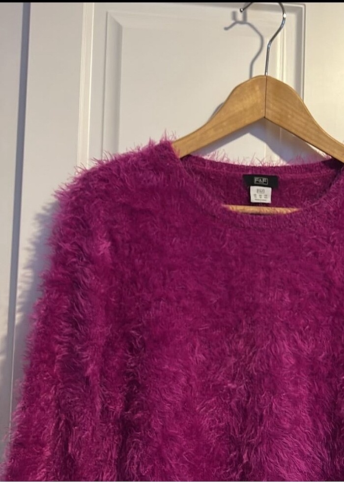 fuşya yumuşak kazak - Görsel 2