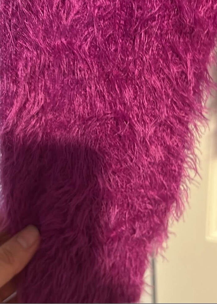 fuşya yumuşak kazak - Görsel 4