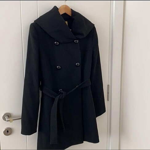 kaşmir kapşonlu kaban - Görsel 2