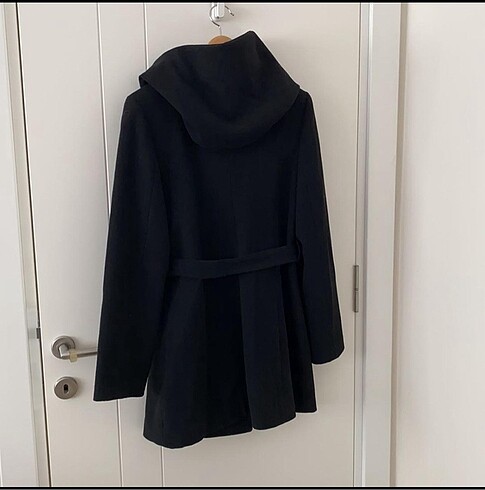 kaşmir kapşonlu kaban - Görsel 3