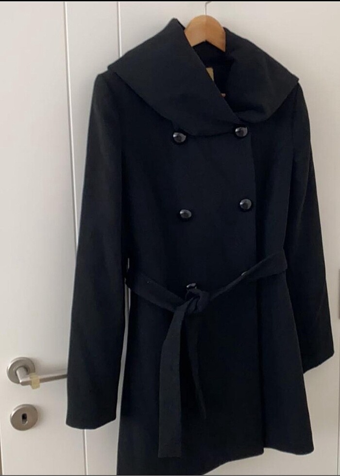 kaşmir kapşonlu kaban - Görsel 2