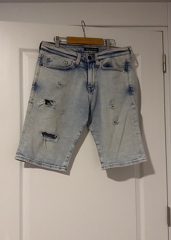 Mavi Jeans Mavi Marka Acik Mavi Yirtik Denim Sort