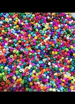 renkli cam kum boncuk karışık renk