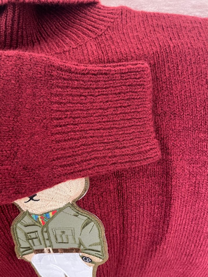 Bordo Boğazlı Triko Kadın Kazak - Görsel 3