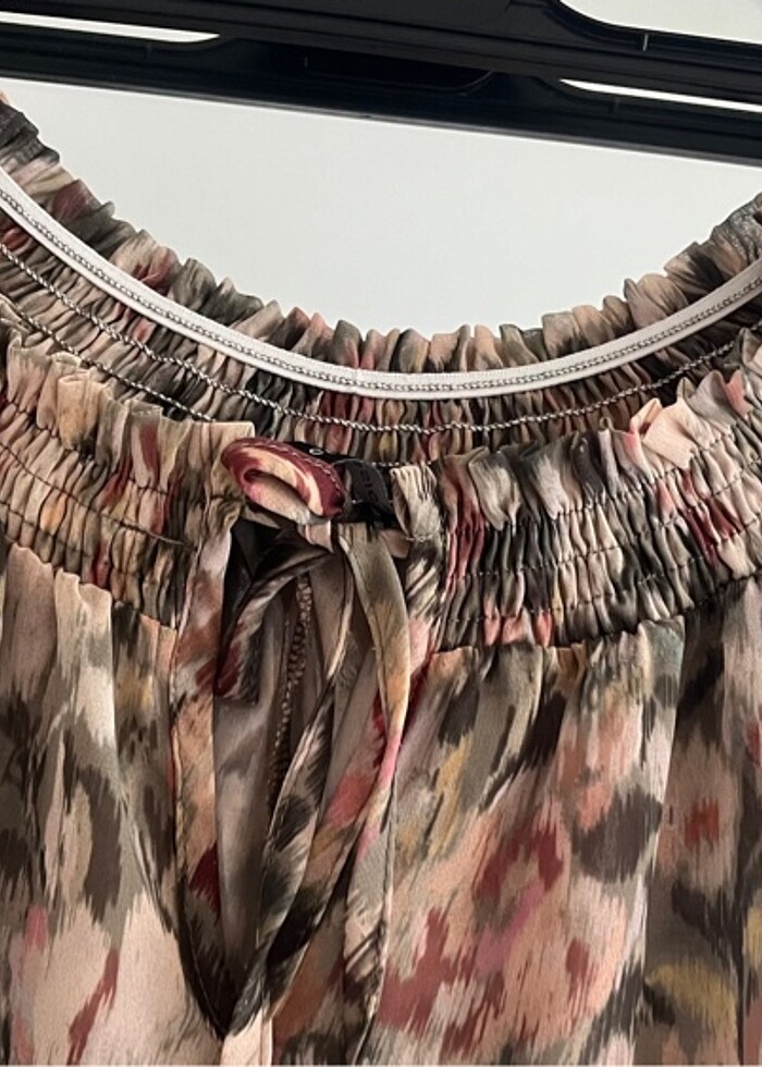 Renkli tül bluz - Görsel 2