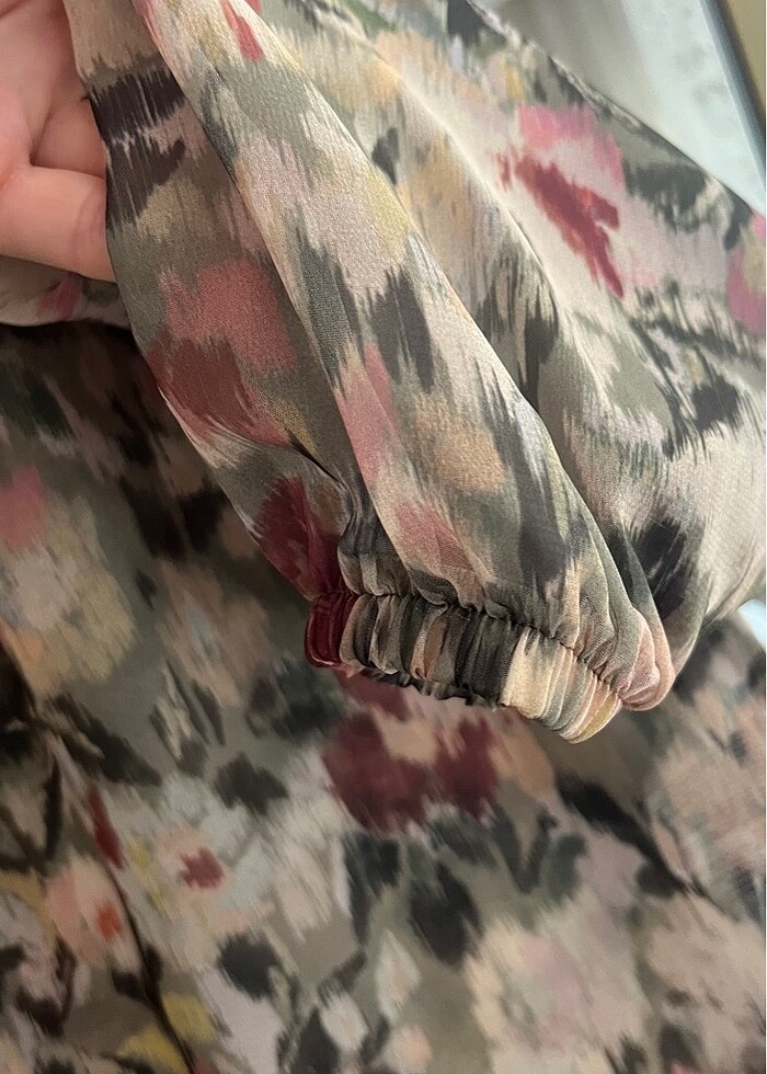 Renkli tül bluz - Görsel 4