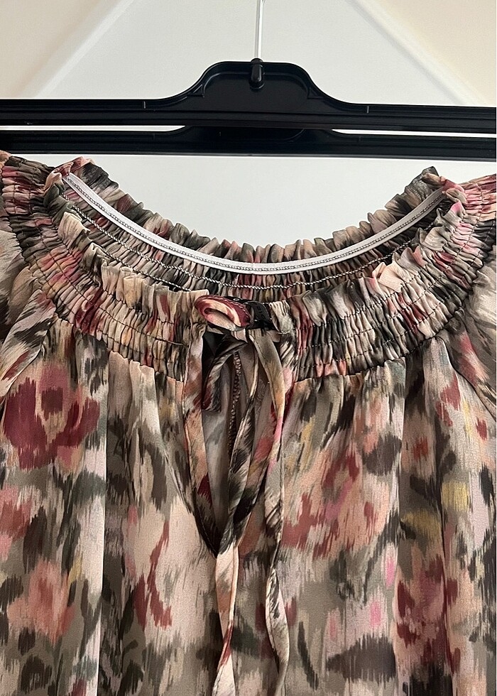 Renkli tül bluz - Görsel 3