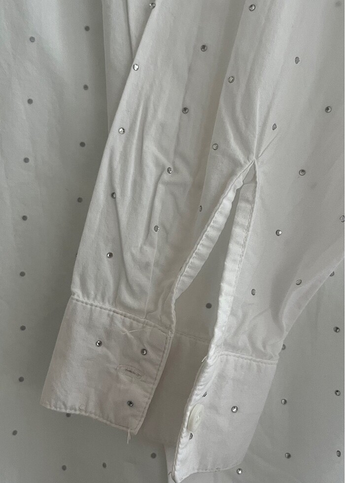 Beyaz taşlı Gömlek - Görsel 4