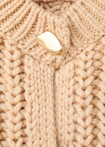 Bej Örgü Kadın Hırka - Görsel 3