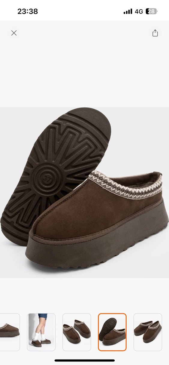 Ugg muadili Kahverengi  Kürklü Sıcak Terlik - Görsel 2