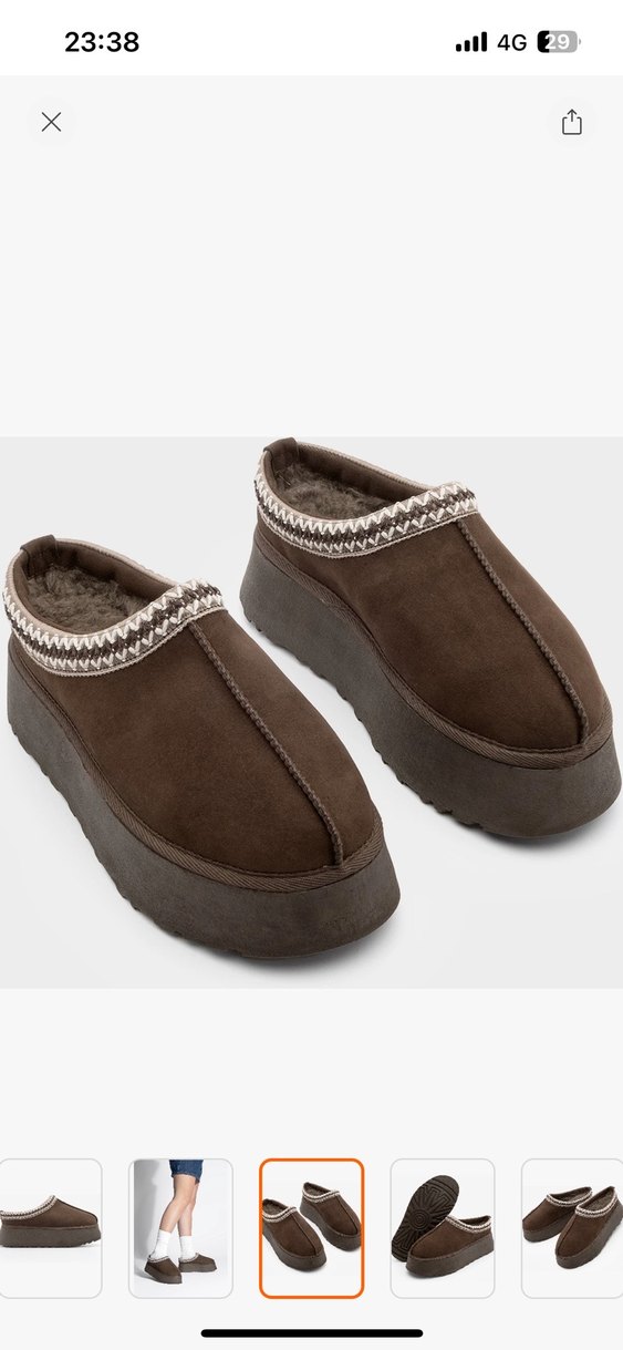 Ugg muadili Kahverengi  Kürklü Sıcak Terlik - Görsel 3