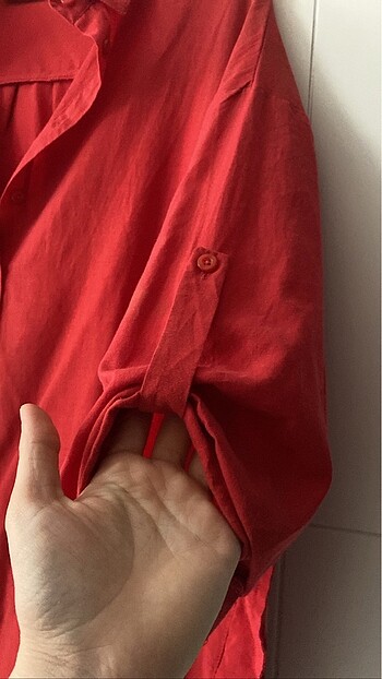 universal Beden kırmızı Renk Gömlek tunik