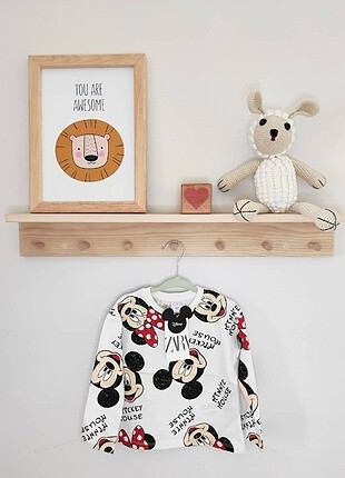 Orjinal ZARA Mickey Mouse Kız Sweatshirt