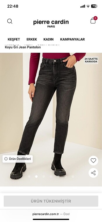 Pierre Cardin Mom Jean - Görsel 2