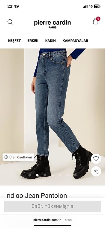 Pierre Cardin Mom Jean - Görsel 2