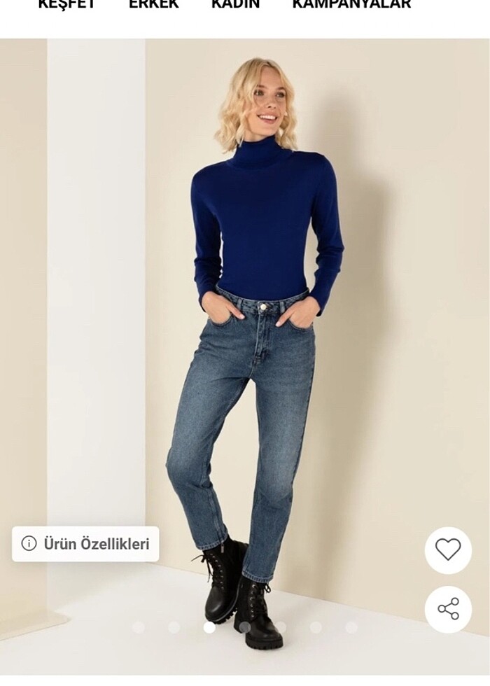 Pierre Cardin Mom Jean - Görsel 3