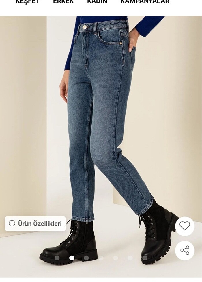 Pierre Cardin Mom Jean - Görsel 2