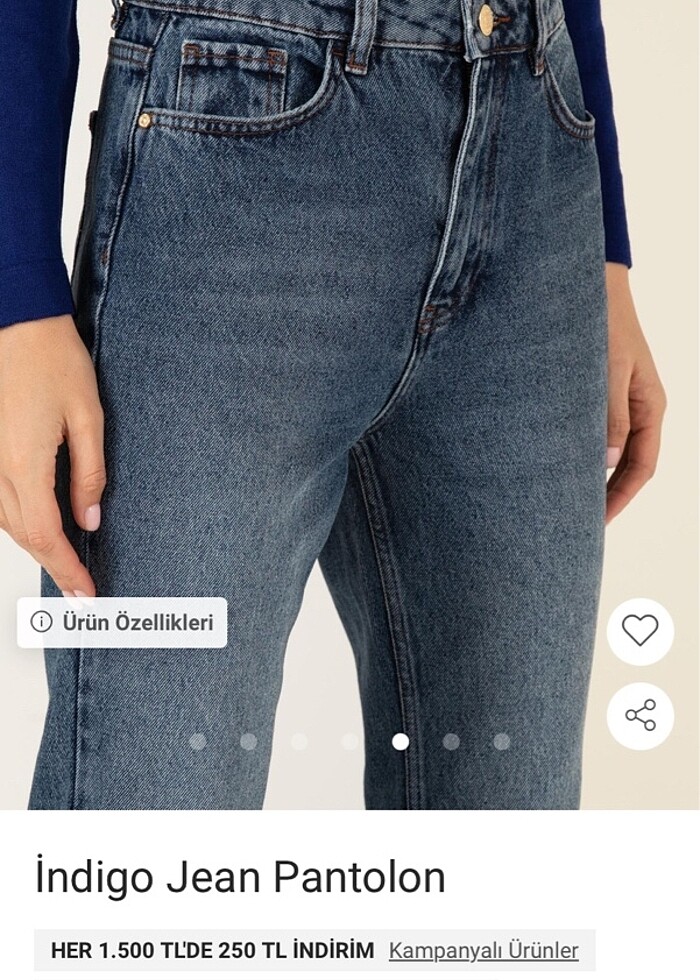 Pierre Cardin Mom Jean - Görsel 4