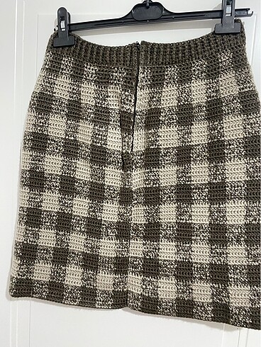 El Örgüsü Ekose Etek - Görsel 3