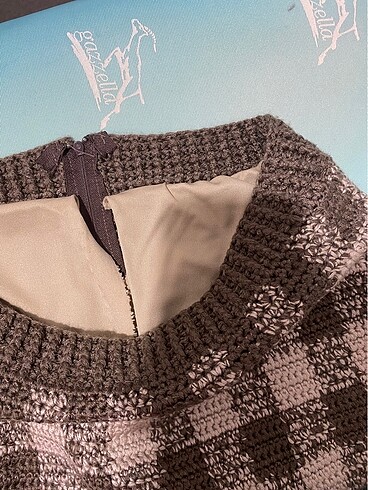 El Örgüsü Ekose Etek - Görsel 5